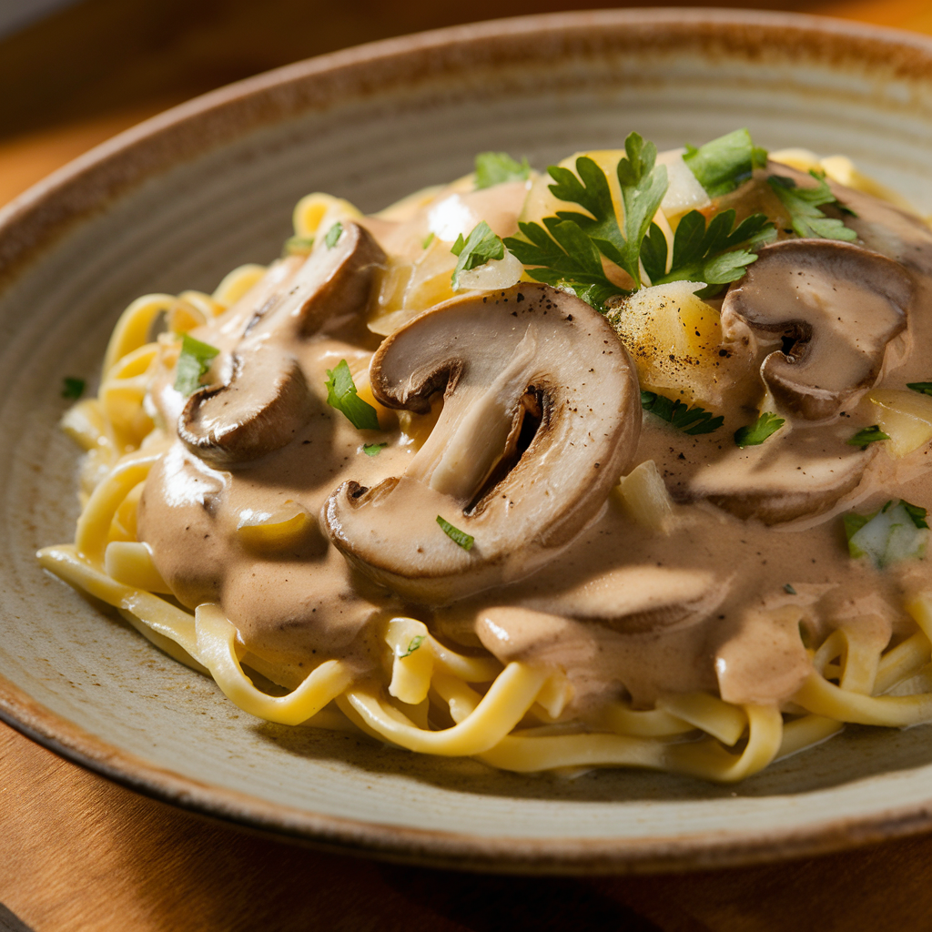 Creamy Mushroom Stroganoff