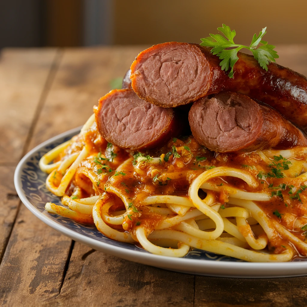 kielbasa and pasta
