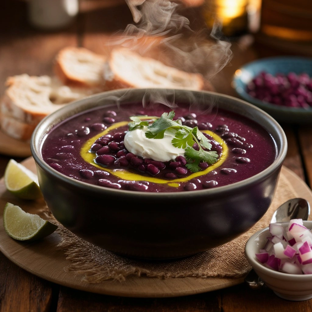 Purple Black Bean Soup Recipe