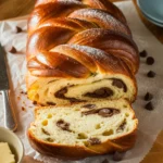 Golden Braided Chocolate Chip Brioche