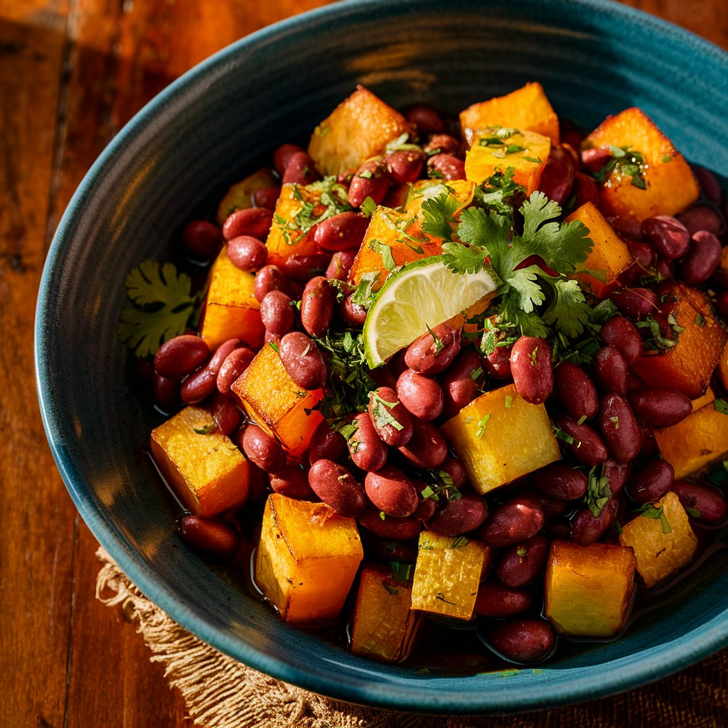 Hearty Squash and Kidney Beans